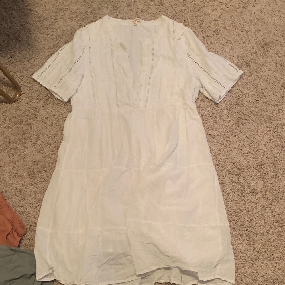 Orange Creek White Midi Dress